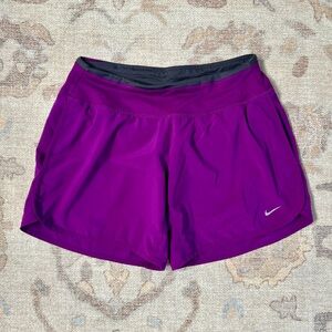 Nike Women's Dry-FIT Rival 6” Stretch Running Vibrant Purple Athletic Shorts